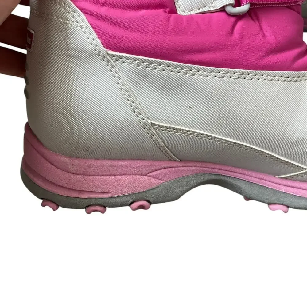 L.L. Bean Boots Treaded Waterproof Lined Winter Snow Ski Rain Pink Girls Size 4